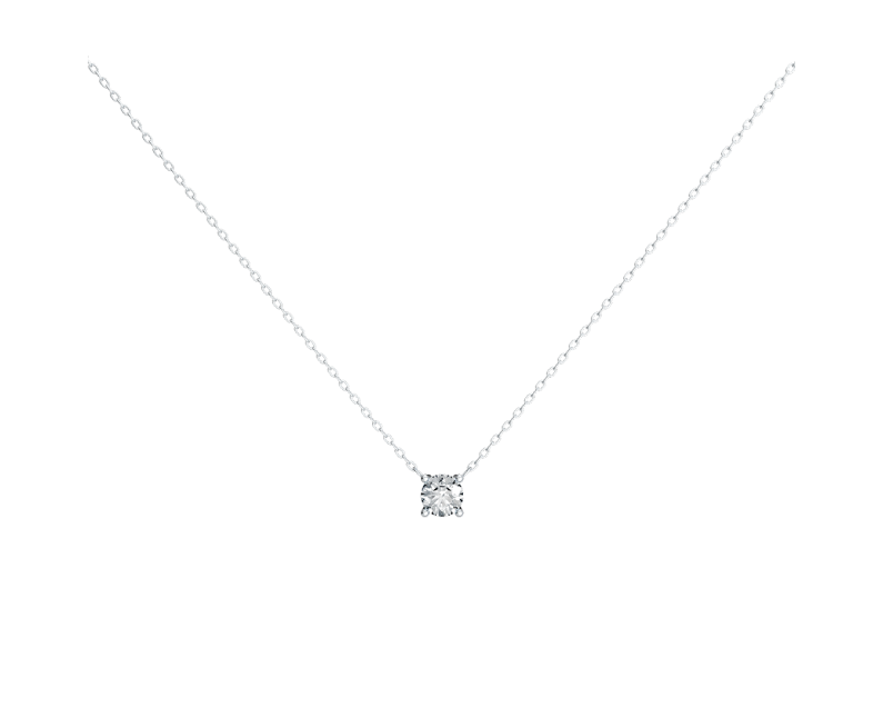 Auroses Hermosa Solitaire Necklace-White