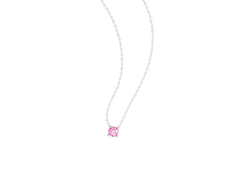 Auroses Hermosa Solitaire Necklace-Pink