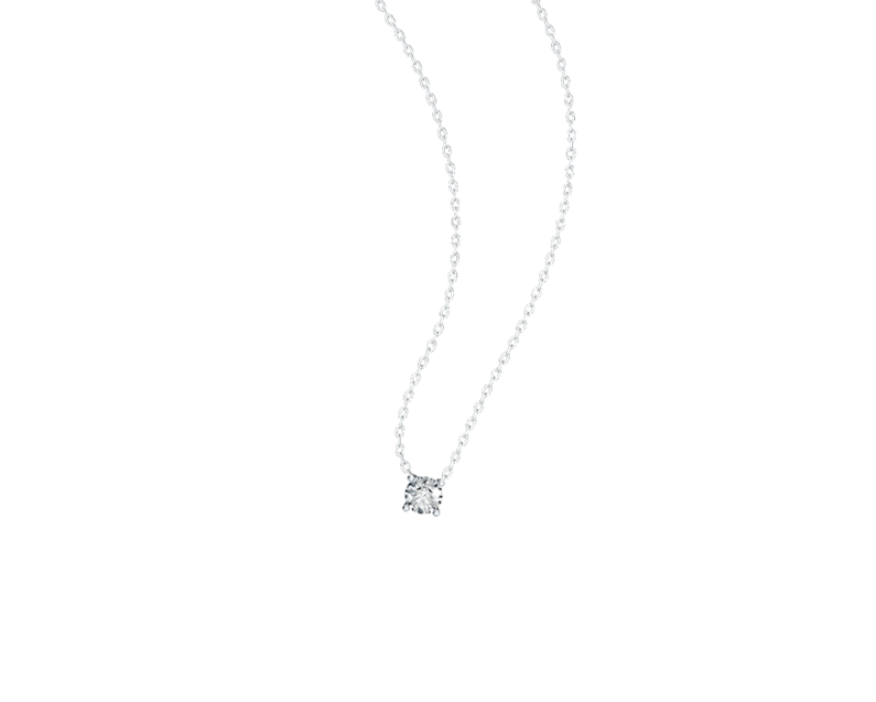 Auroses Hermosa Solitaire Necklace-White