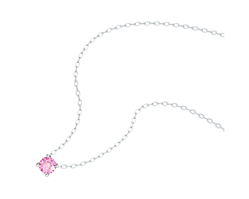 Auroses Hermosa Solitaire Necklace-Pink