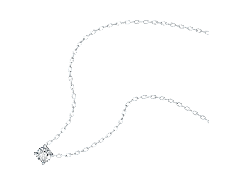 Auroses Hermosa Solitaire Necklace-White